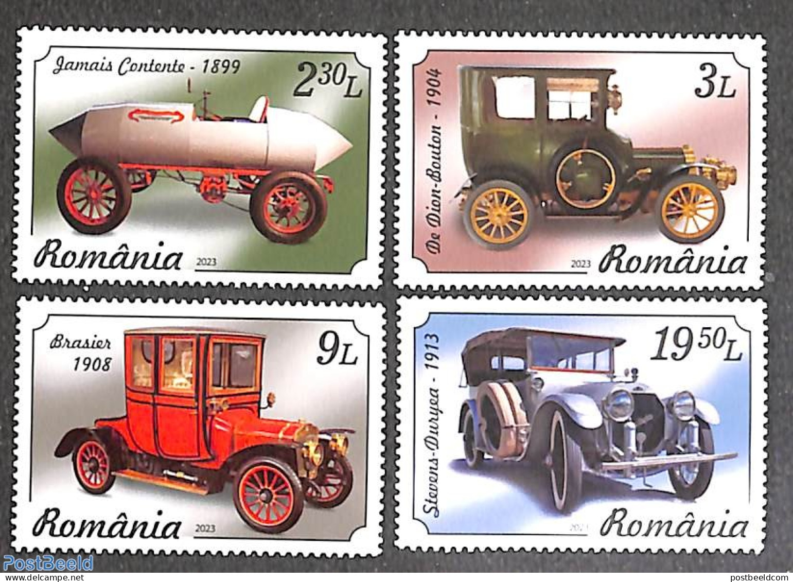 Romania 2023 Automobile History 4v, Mint NH, Transport - Automobiles - Unused Stamps