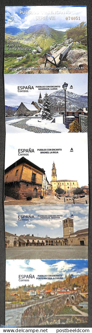 Spain 2023 Charming Cities 4v In Foil Booklet, Mint NH, Stamp Booklets - Art - Bridges And Tunnels - Nuevos