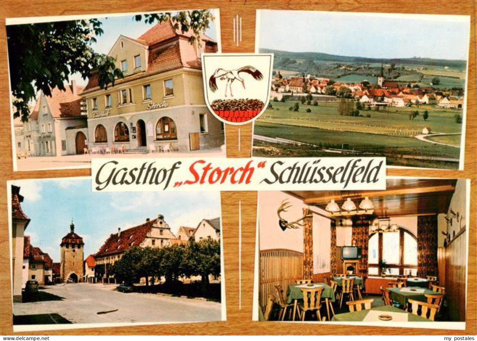 73890064 Schluesselfeld Gasthof Storch Gastraum Panorama Ortspartie Schluesselfe - Sonstige & Ohne Zuordnung