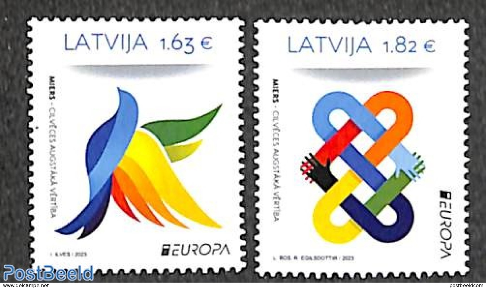 Latvia 2023 Europa, Peace 2v, Mint NH, History - Various - Europa (cept) - Peace - Joint Issues - Emissions Communes