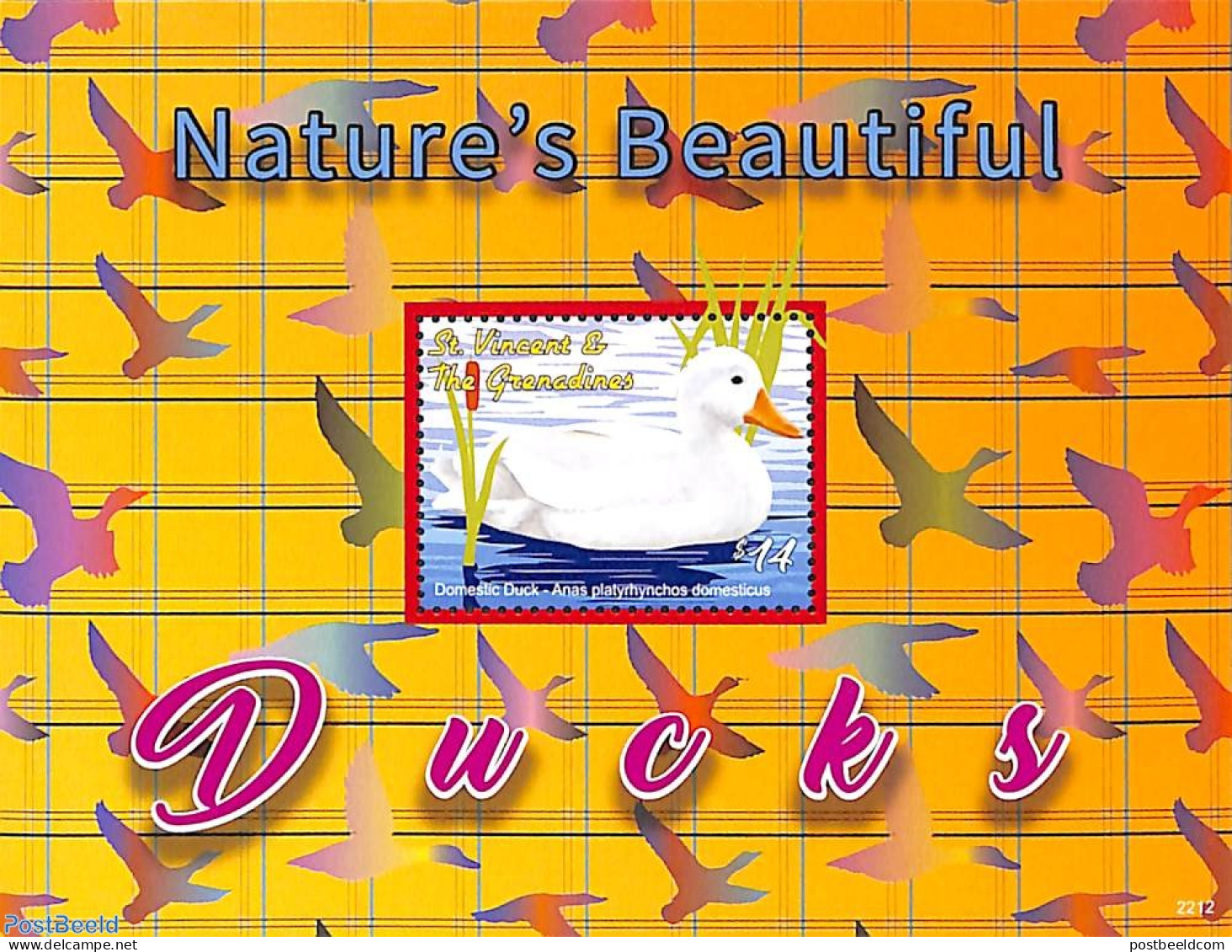 Saint Vincent 2022 Ducks S/s, Mint NH, Nature - Birds - Ducks - St.Vincent (1979-...)
