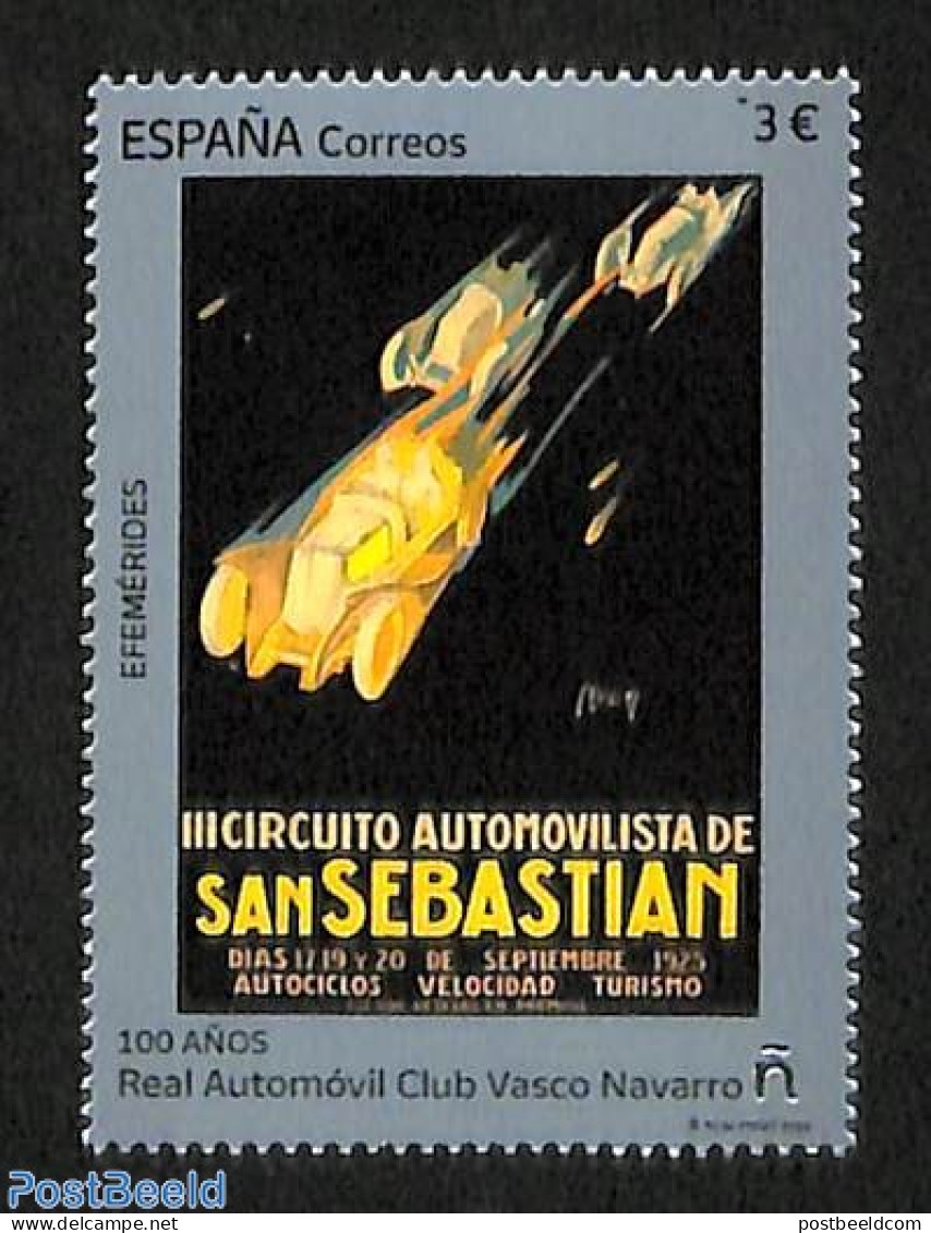 Spain 2023 Automobile Cicuit Of San Sebastian 1v, Mint NH, Sport - Transport - Autosports - Automobiles - Unused Stamps
