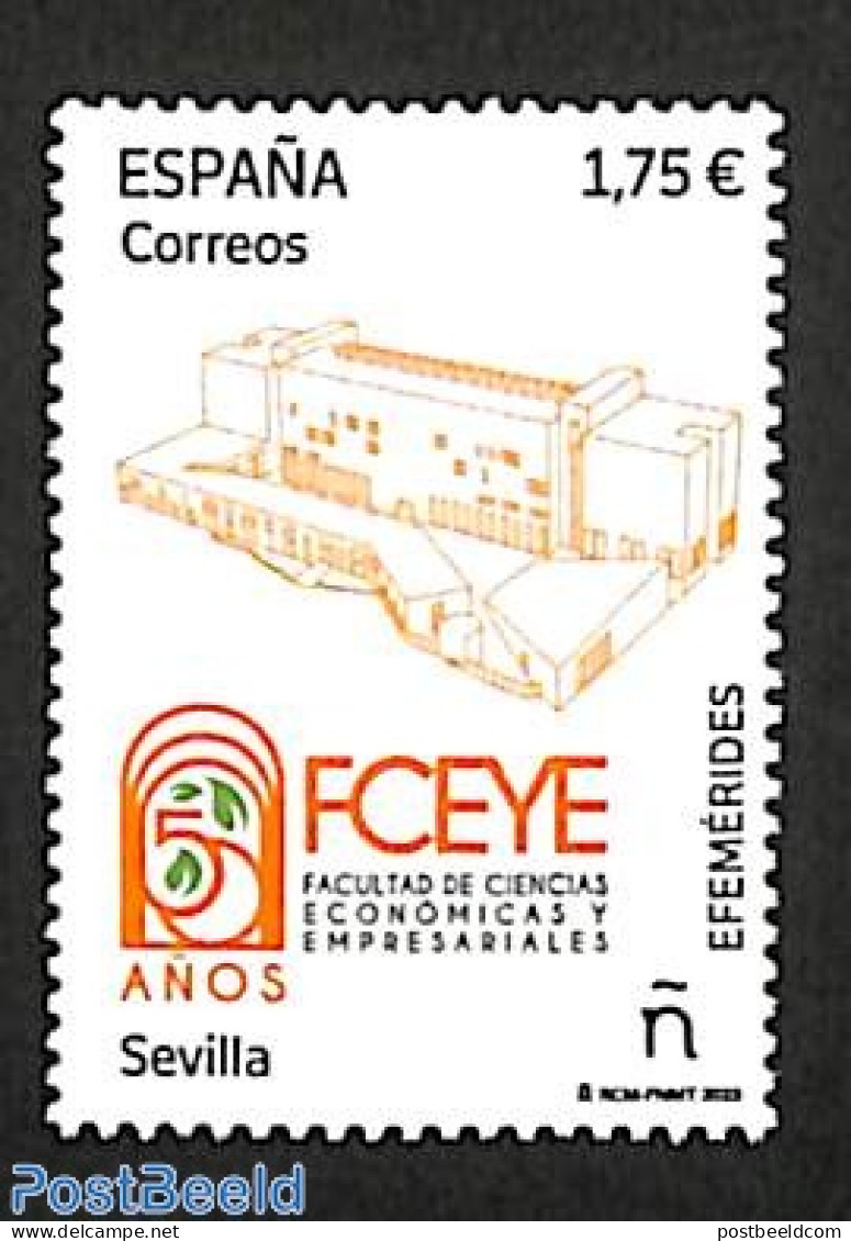 Spain 2023 Economic Faculty Of Sevilla 1v, Mint NH, Science - Education - Unused Stamps