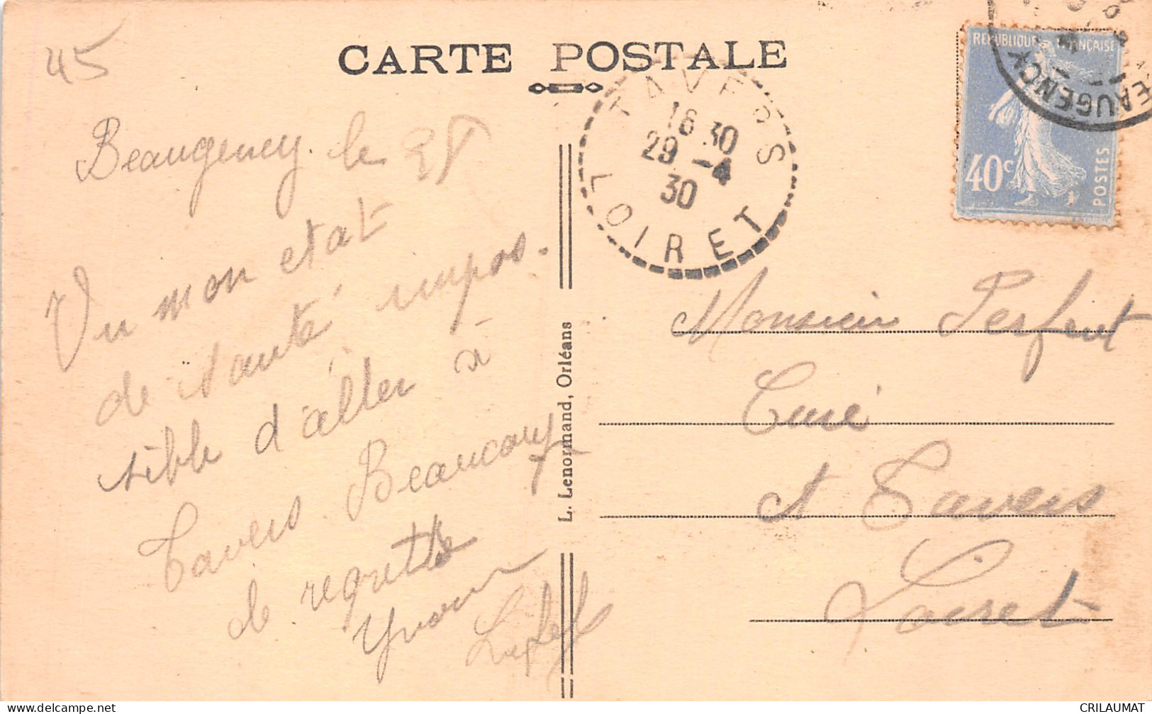 45-BEAUGENCY-N°T5068-C/0133 - Beaugency