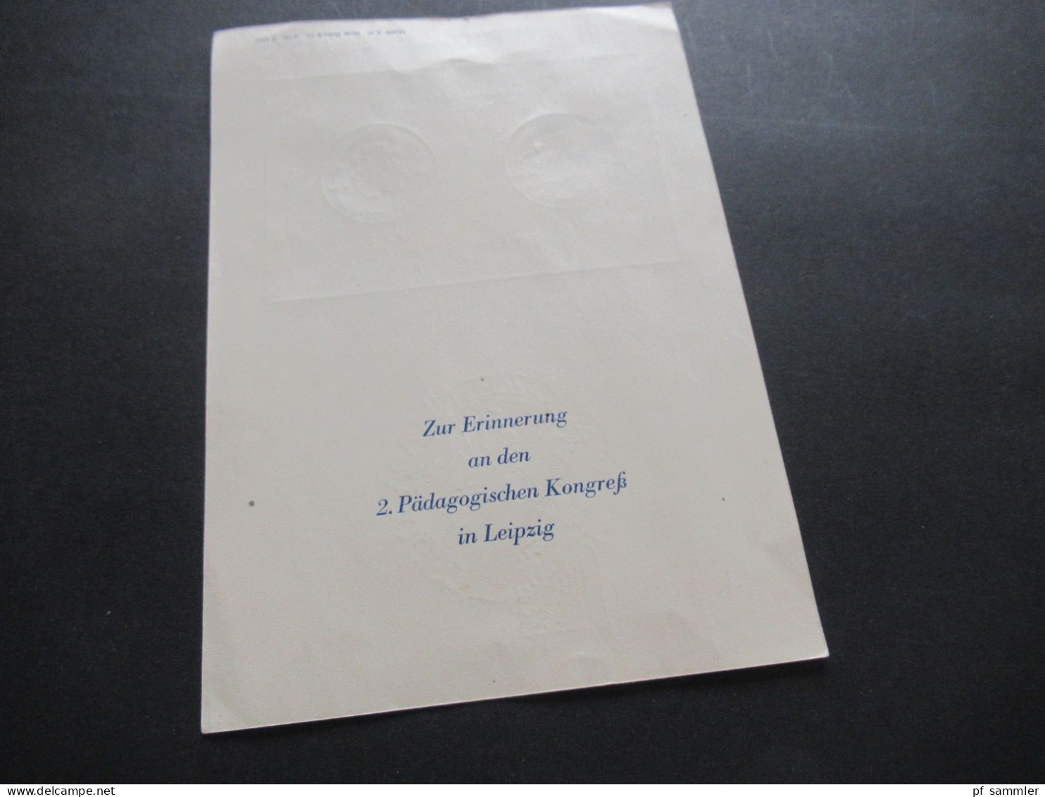 1947 Kontrollrat Ziffer ZD Aus MH 50 Sonderblatt Pädagogischer Kongress Leipzig Mit Zweimal SSt LEIPZIG 11.9.1947 - Cartas & Documentos