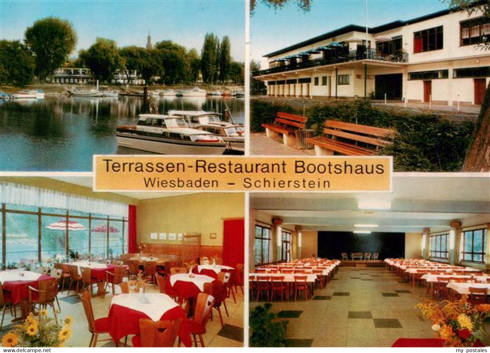 73890028 Schierstein Wiesbaden Terrassen Restaurant Bootshaus Gastraeume Bootsha - Wiesbaden