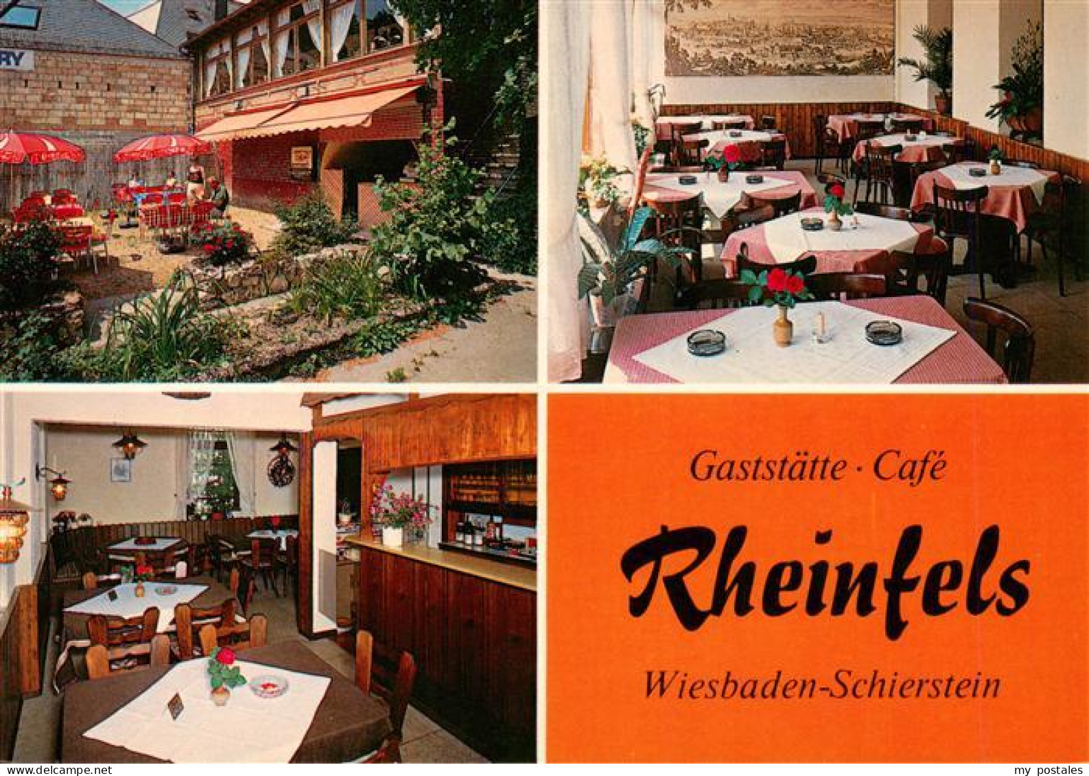 73890027 Schierstein Wiesbaden Gaststaette Cafe Rheinfels Gastraeume Terrasse  - Wiesbaden