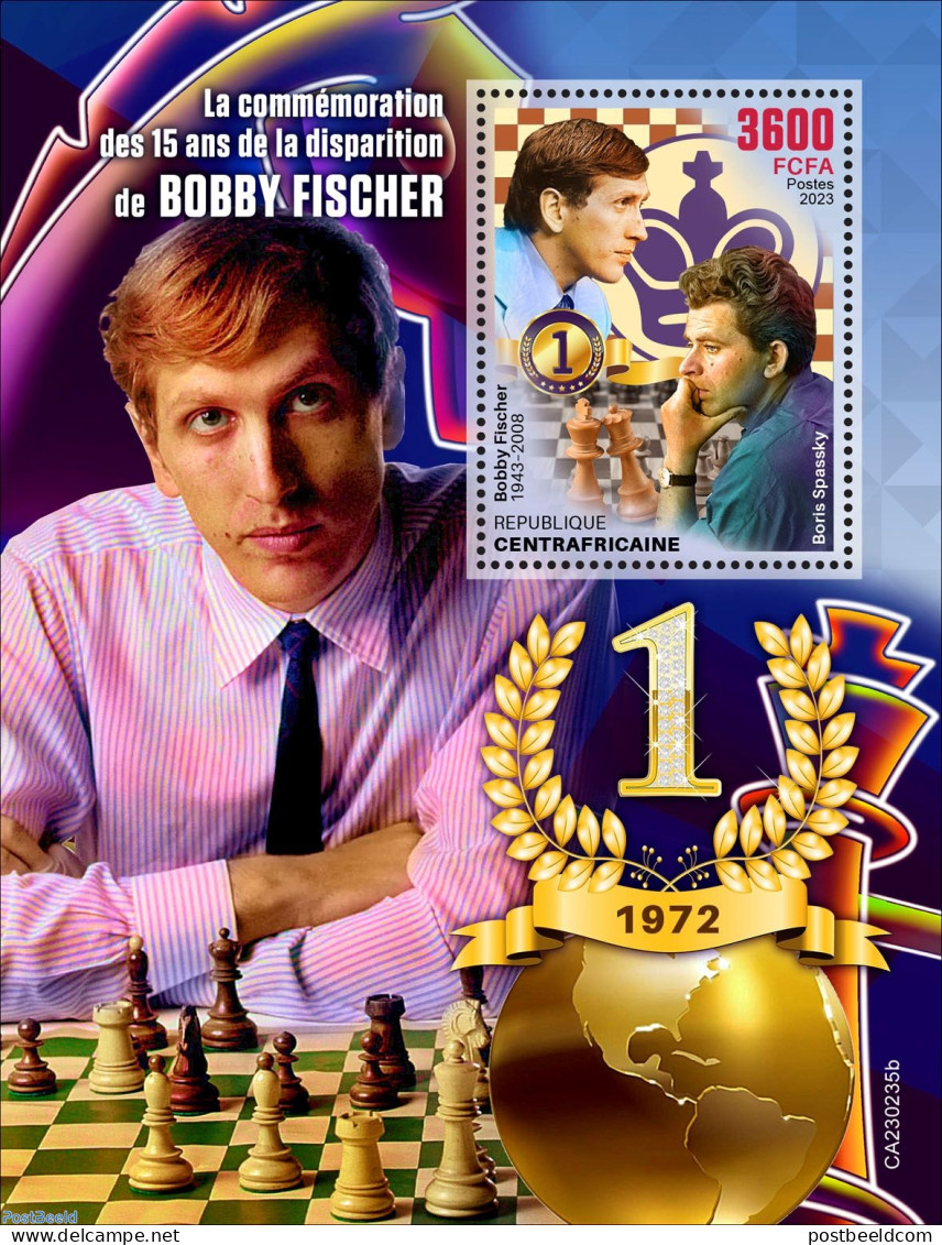 Central Africa 2023 Bobby Fischer, Mint NH, Sport - Chess - Scacchi