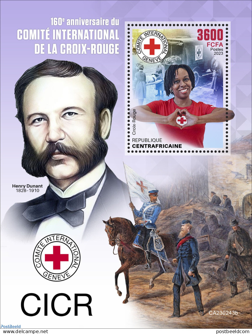 Central Africa 2023 Red Cross, Mint NH, Health - Nature - Red Cross - Horses - Cruz Roja