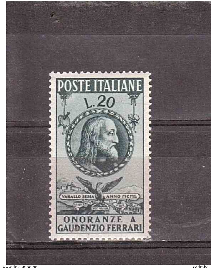 1950 L.20 GAUDIENZO FERRARI - 1946-60: Mint/hinged