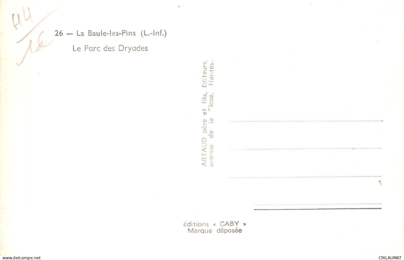 44-LA BAULE LES PINS-N°T5068-E/0043 - La Baule-Escoublac