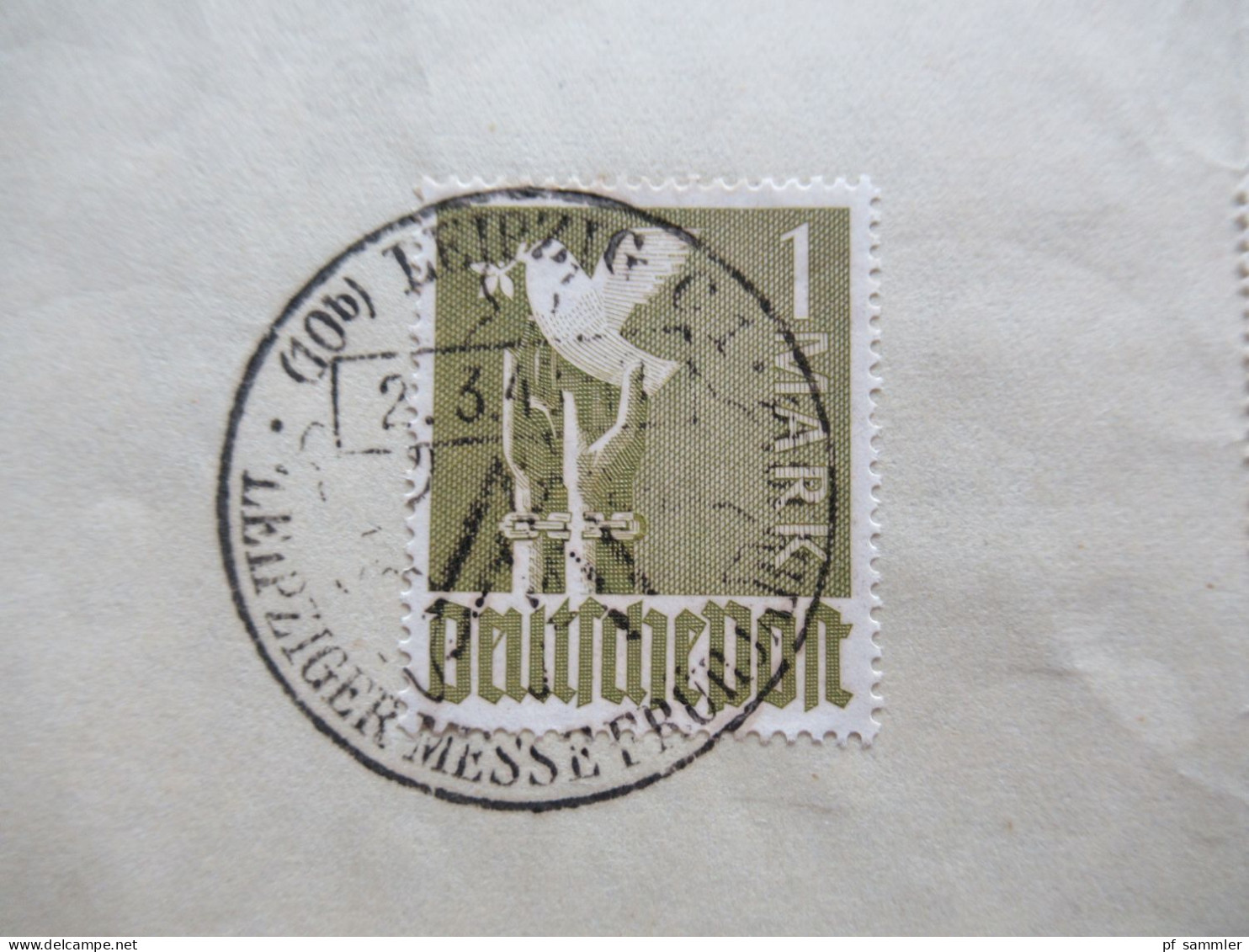 2.3.1948 Kontrollrat Blanko Blatt Mit 15 Werten Und Sonderstempel Leipzig C1 Leipziger Frühjahrsmesse - Briefe U. Dokumente