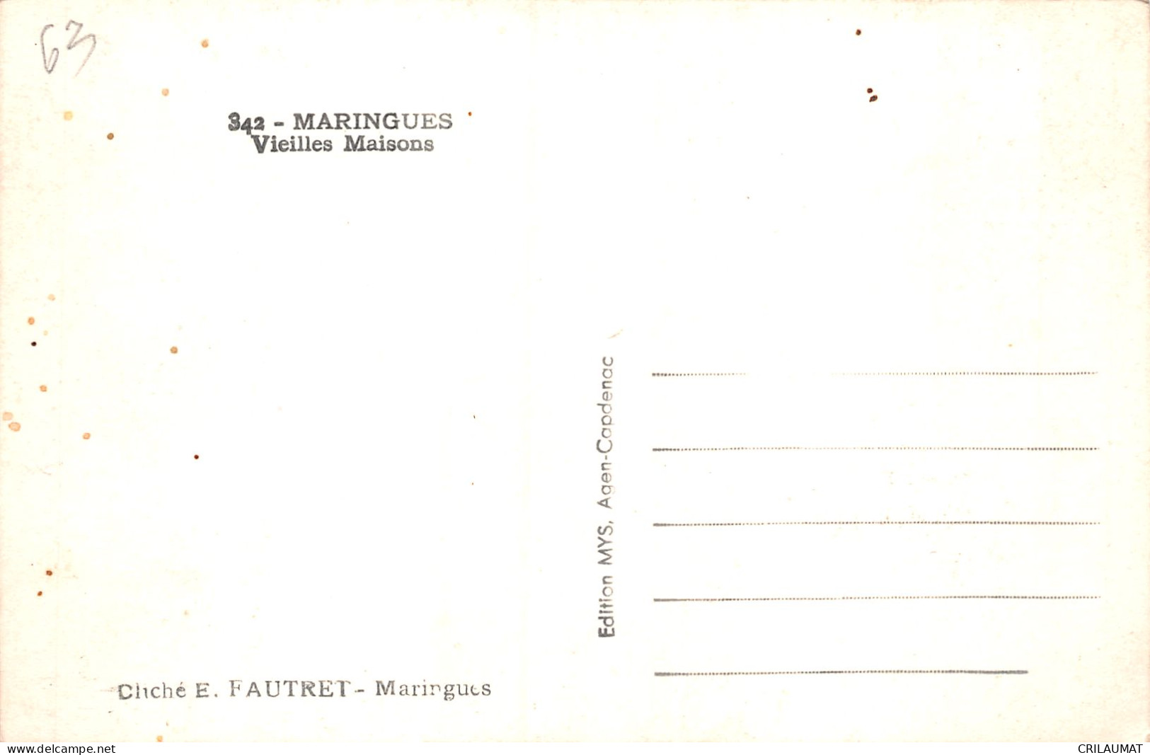 63-MARINGUES-N°T5068-F/0237 - Maringues