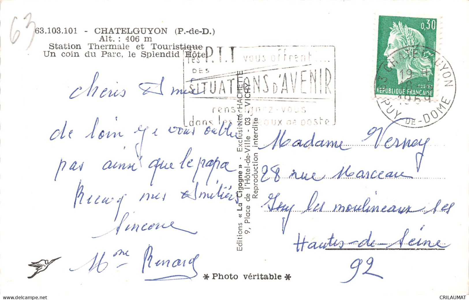 63-CHATELGUYON-N°T5068-F/0219 - Other & Unclassified