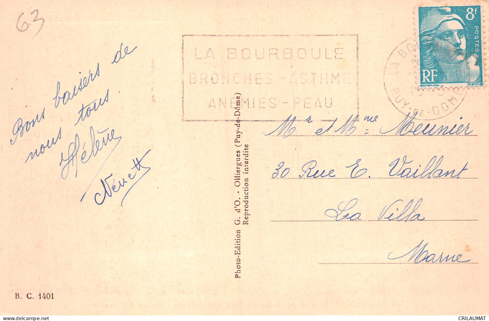 63-LA BOURBOULE-N°T5068-F/0165 - La Bourboule