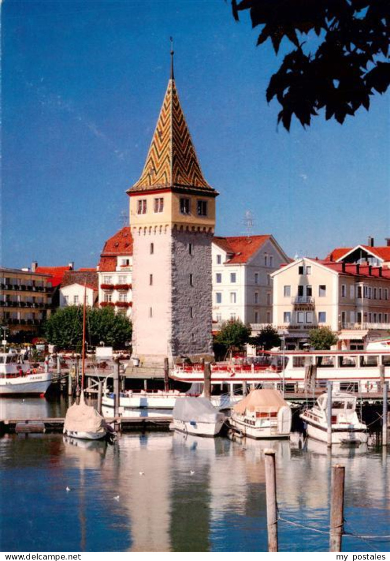 73889955 Lindau  Bodensee Schmuckstueck Am Lindauer Hafen Der Mangturm  - Lindau A. Bodensee