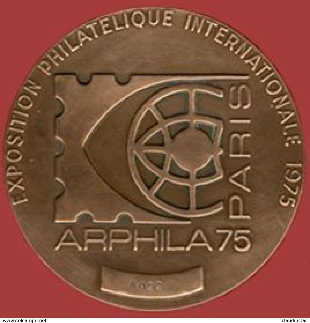 ** MEDAILLE  EXPOSITION  PHILATELIQUE  INTERNATIONALE  1975 ** - Andere & Zonder Classificatie