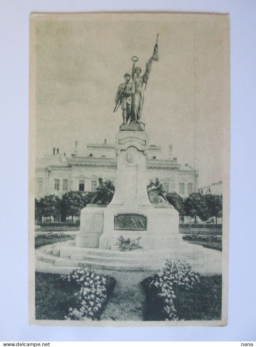 Romania-Caracal(Olt):Monument Aux Heros C.postale Non Voyage 1930/Monument To Heroes 1930 Unused Postcard - Roumanie