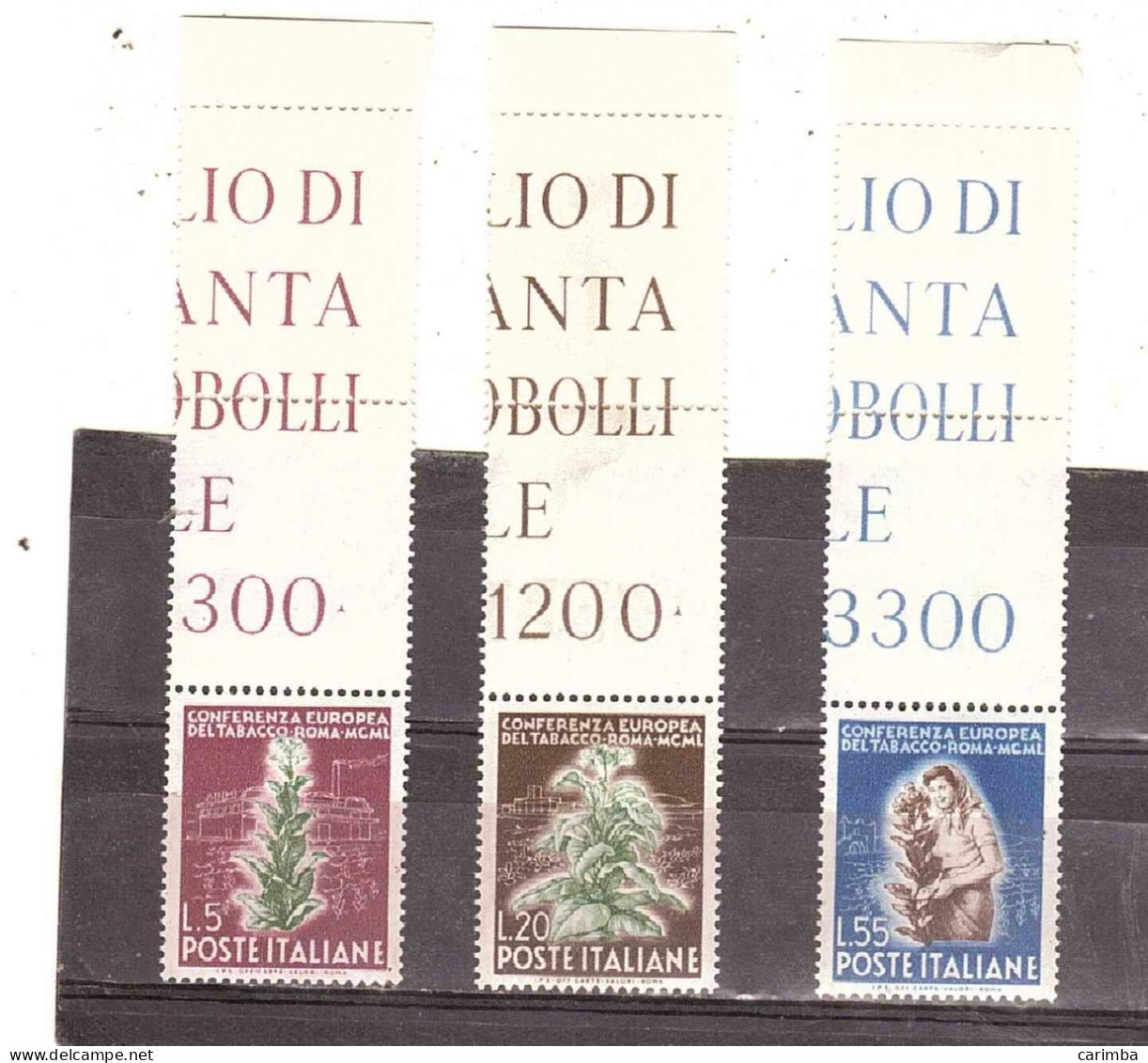 1950 TABACCO - 1946-60: Mint/hinged