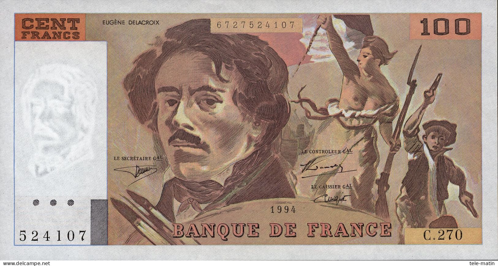 100 Frs De 1994 E Delacroix ( Billet Neuf ) - 100 F 1978-1995 ''Delacroix''