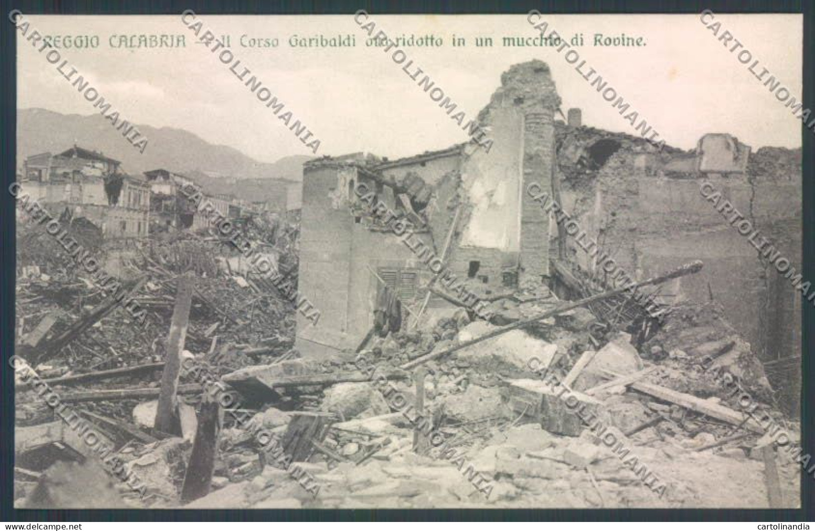 Reggio Calabria Città Terremoto Cartolina ZB2719 - Reggio Calabria