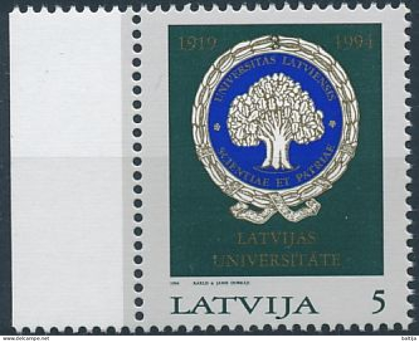 Mi 375 ** MNH / University Of Latvia 75th Anniversary - Lettonie