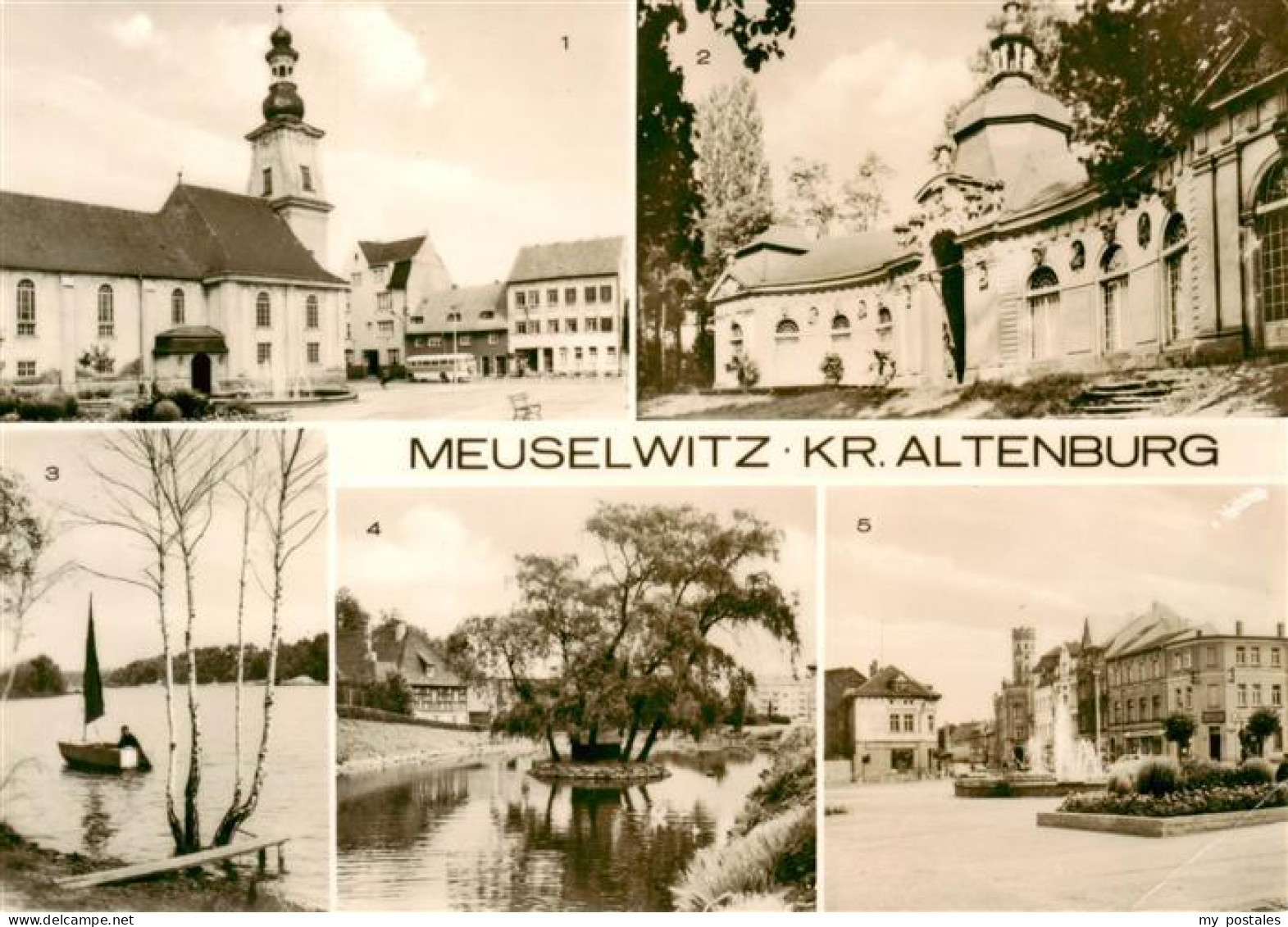 73889235 Meuselwitz Marktplatz Orangerie Hainbergsee Muehlteich Blick Zum Rathau - Meuselwitz