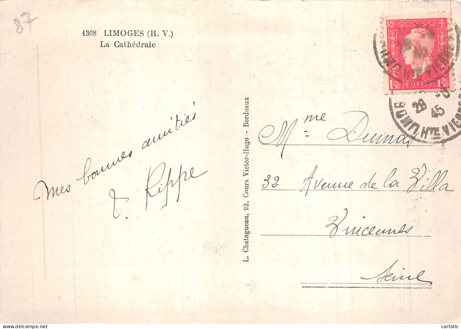 87-LIMOGES-N° 4391-C/0371 - Limoges