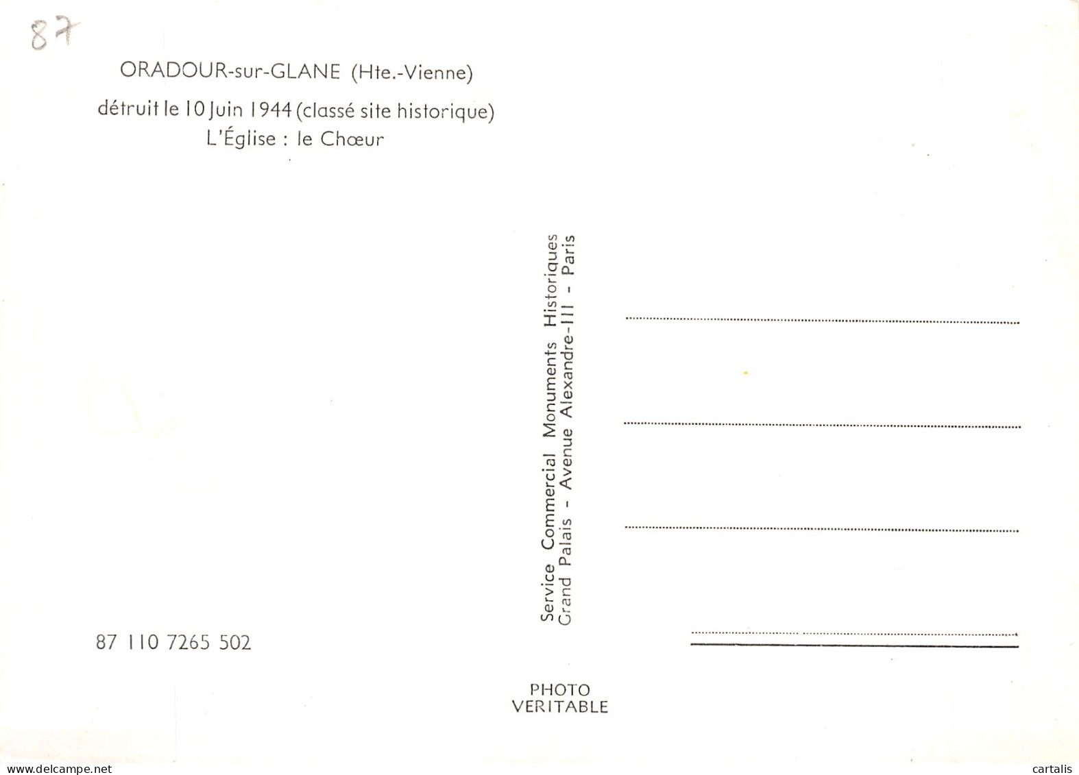 87-ORADOUR SUR GLANE-N° 4391-C/0337 - Oradour Sur Glane