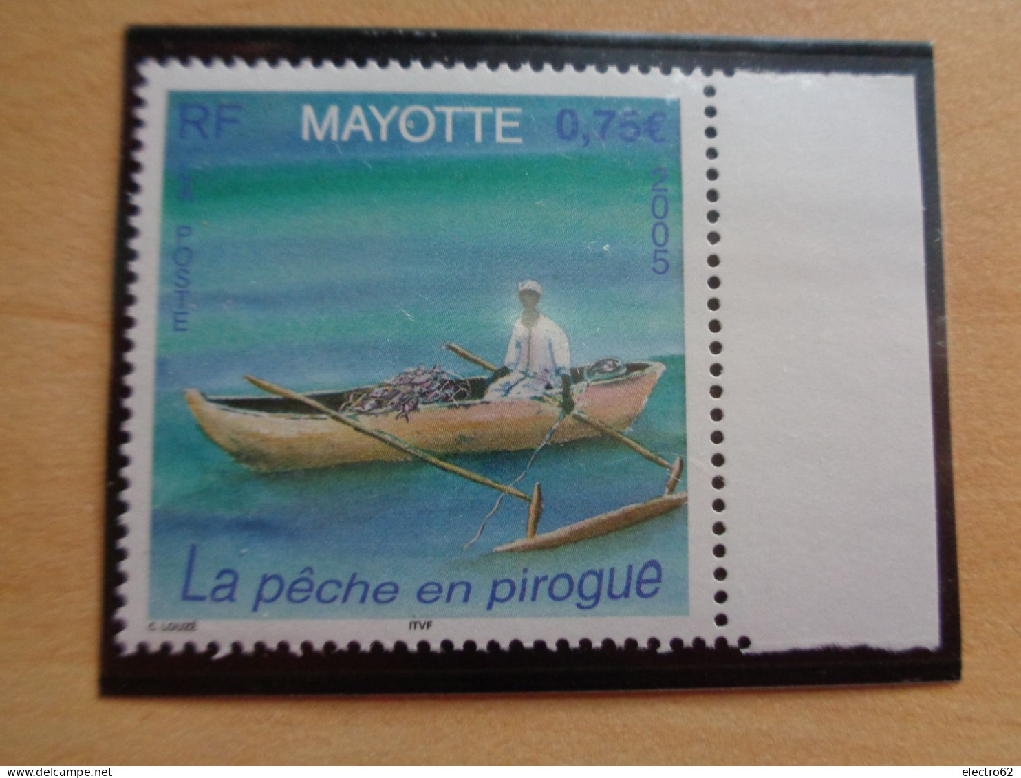 Mayotte Bateau Pêche En Pirogue Marin Pêcheur Boat Ship Kanu Canoe Canoa Sampan Kano Bateaux Fisherman Fischer Pescador - Sonstige & Ohne Zuordnung