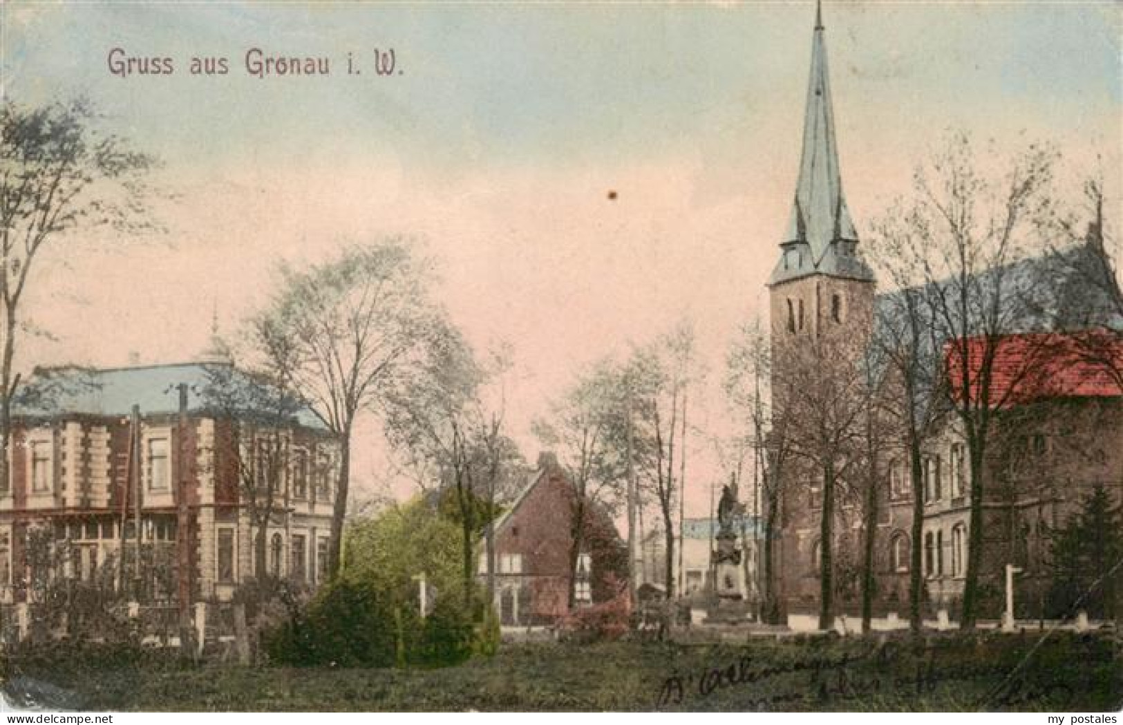 73889157 Gronau Westfalen Ansicht Mit Kirche Denkmal Gronau Westfalen - Gronau