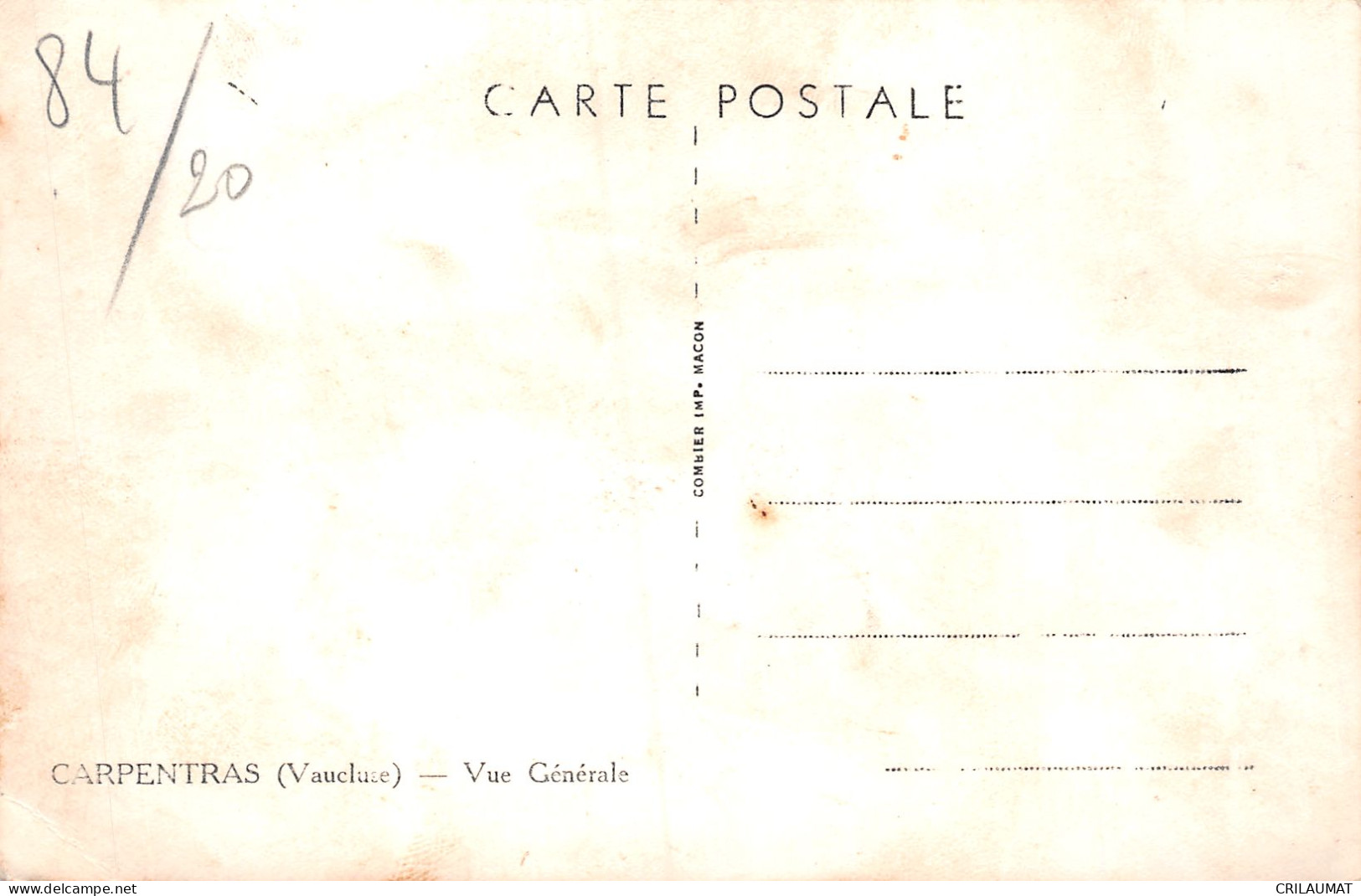 84-CARPENTRAS-N°T5071-A/0133 - Carpentras