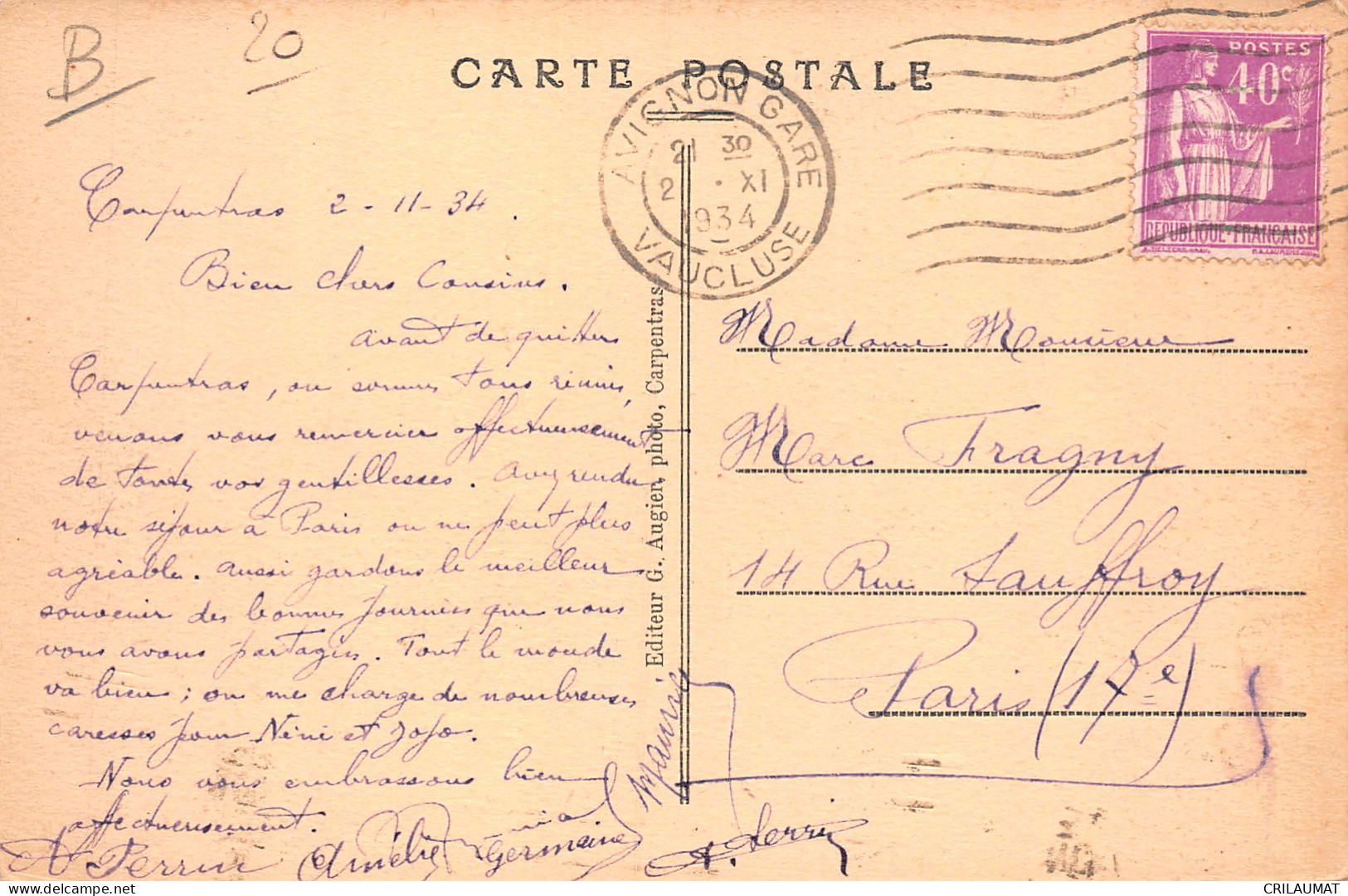 84-CARPENTRAS-N°T5071-A/0077 - Carpentras