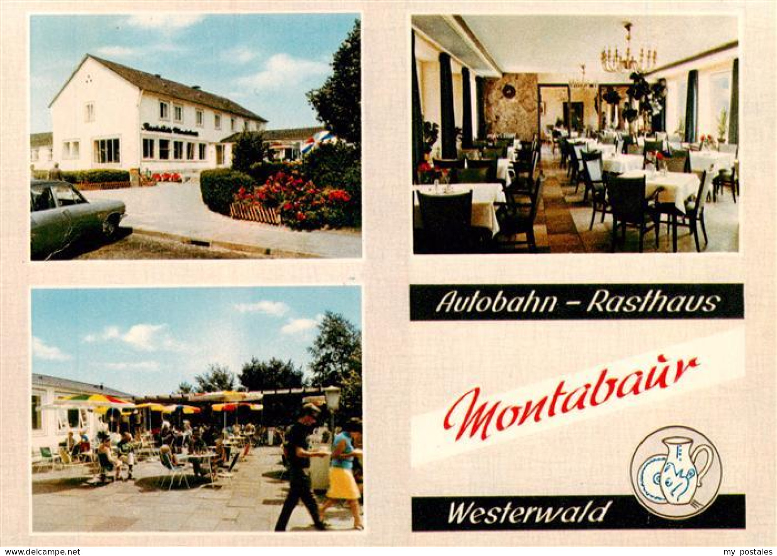 73889073 Montabaur Westerwald Autobahn Rasthaus Westerwald Gastraum Terrasse Mon - Montabaur