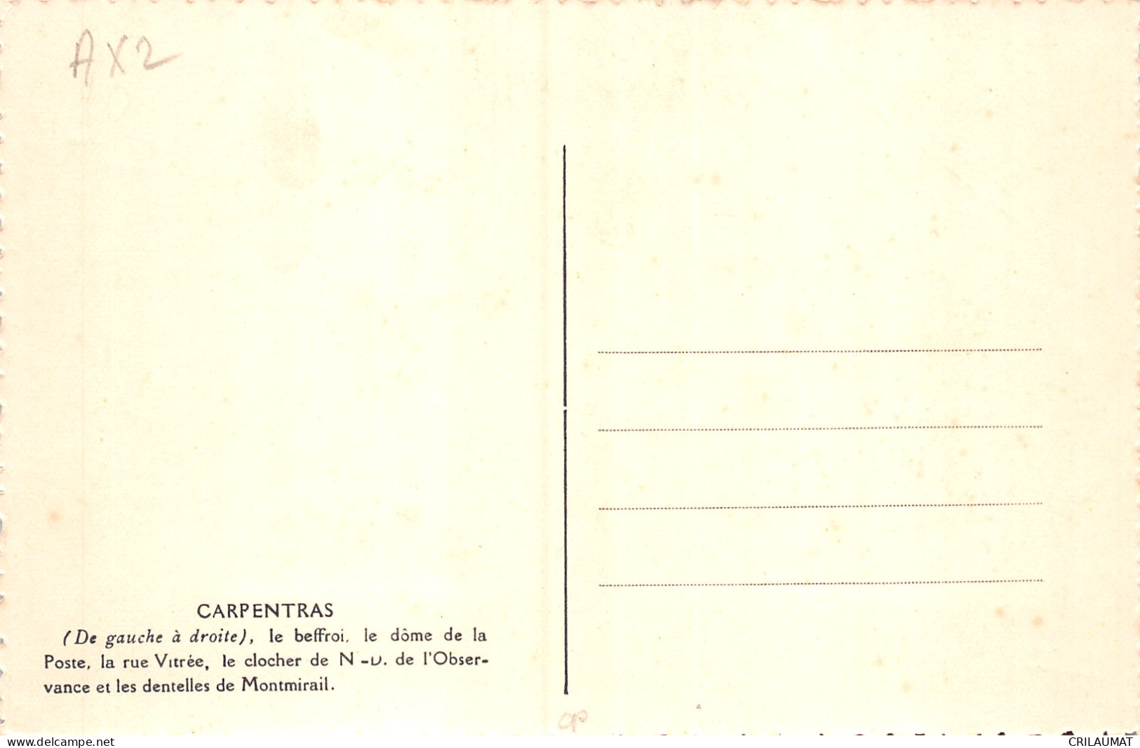 84-CARPENTRAS-N°T5071-A/0041 - Carpentras