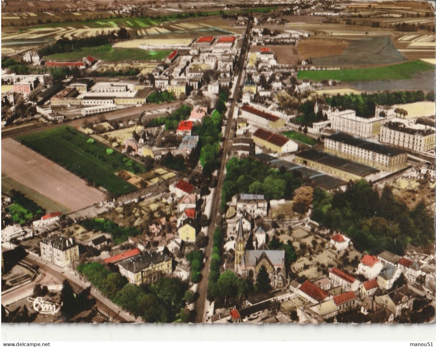 SARREBOURG - CPSM : Vue Aérienne Rue De Phalsbourg - Sarrebourg