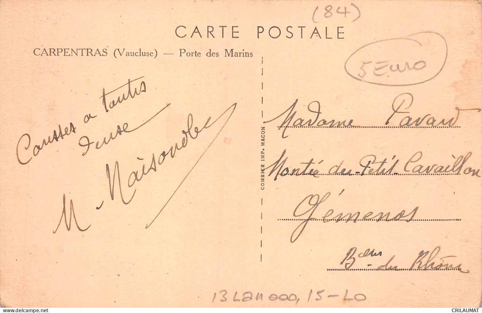 84-CARPENTRAS-N°T5071-D/0311 - Carpentras