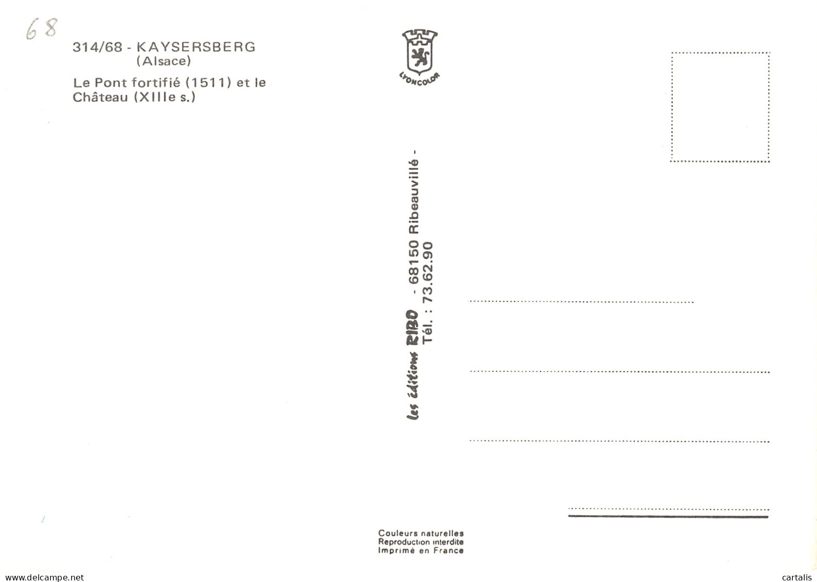 68-KAYSERSBERG-N° 4392-B/0153 - Kaysersberg