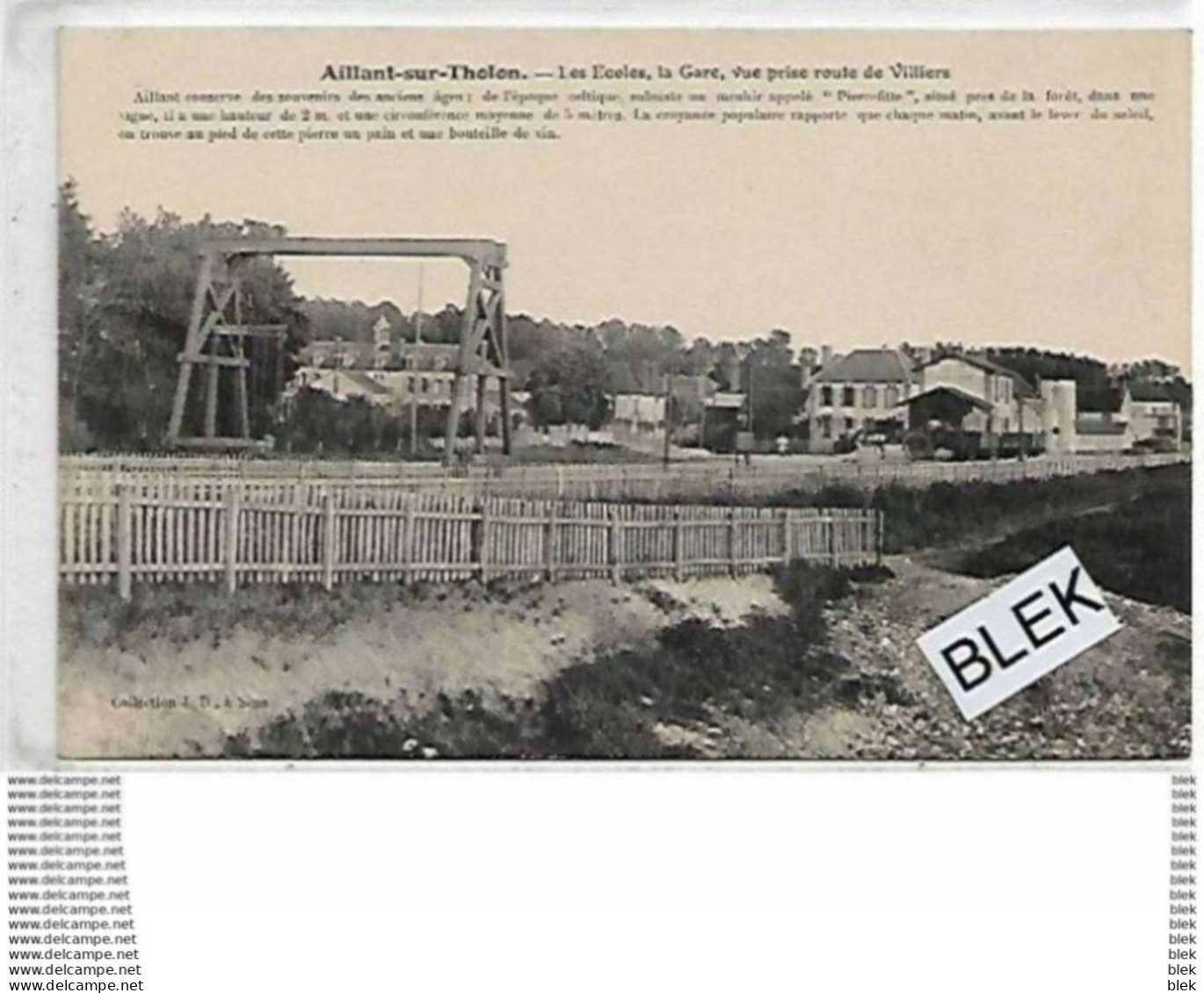 89 . Yonne .   Aillant Sur Tholon : Les écoles  , La Gare  Vue Prise De Villiers . - Aillant Sur Tholon