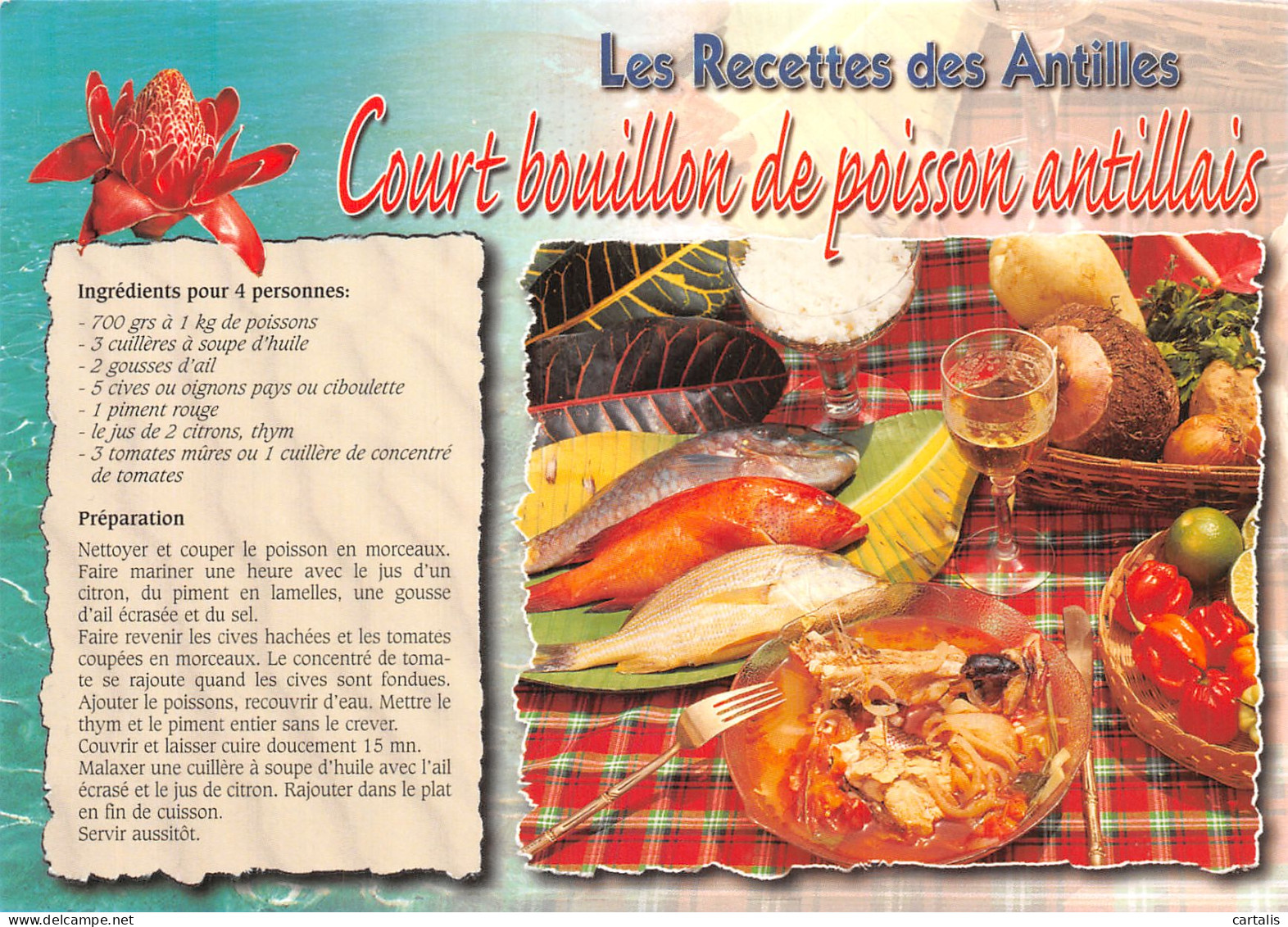 971-GUADELOUPE COURT BOUILLON DE POISSONS ANTILLAIS-N° 4393-A/0131 - Otros & Sin Clasificación