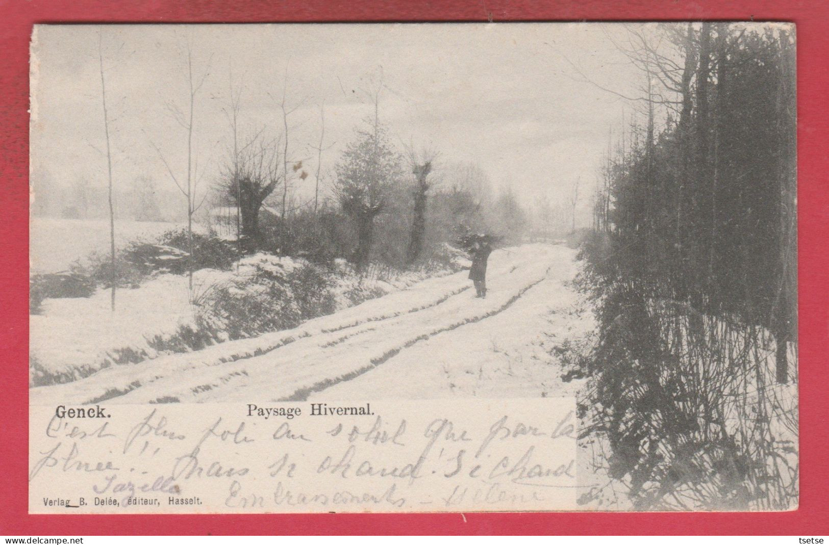 Genck - Paysage Hivernal - 1904 ( Verso Zien ) - Genk