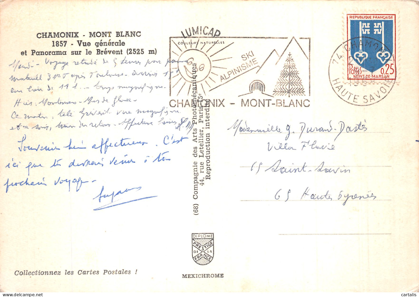 74-CHAMONIX MONT BLANC-N° 4392-D/0077 - Chamonix-Mont-Blanc