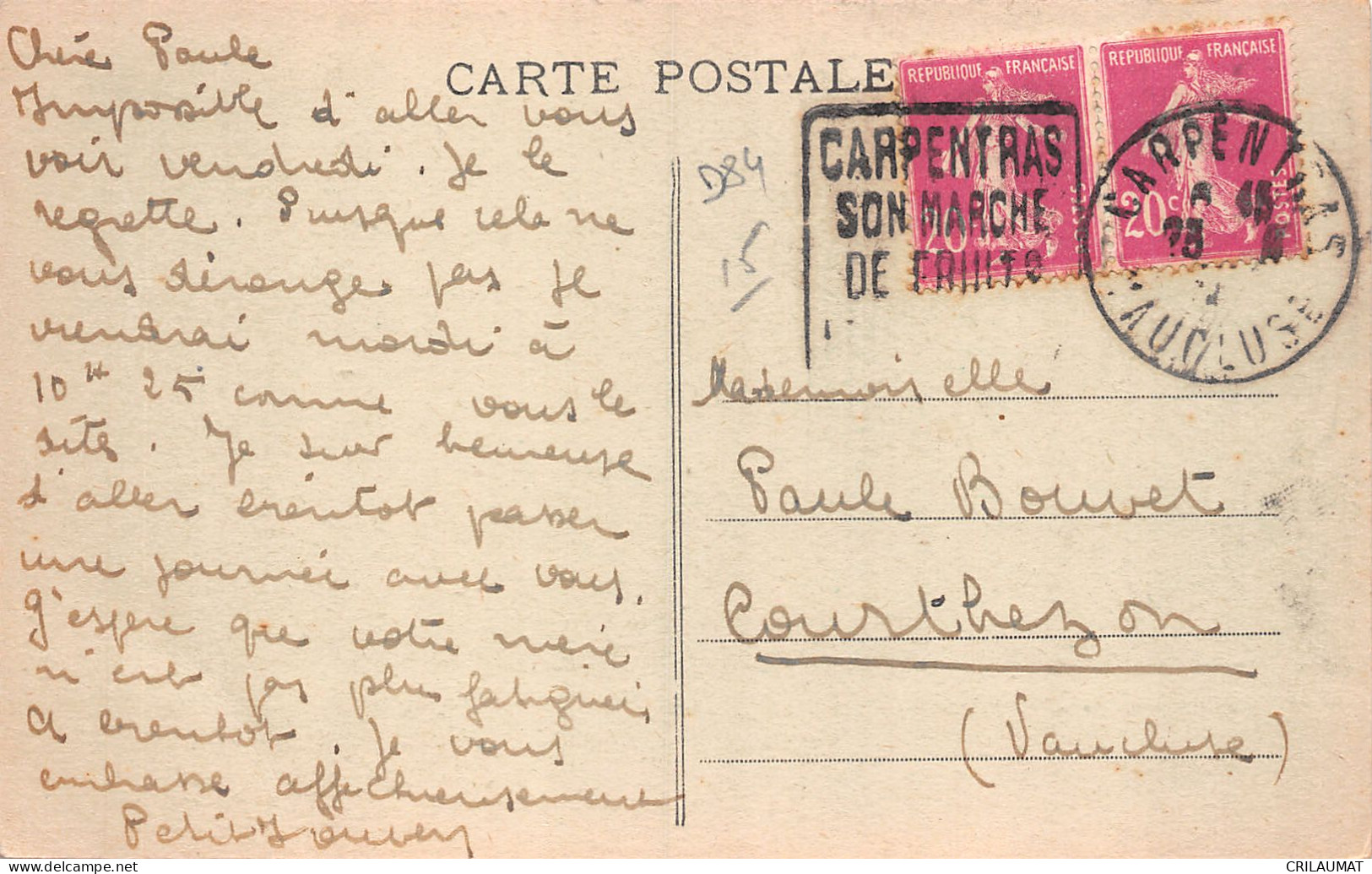 84-CARPENTRAS-N°T5071-E/0285 - Carpentras