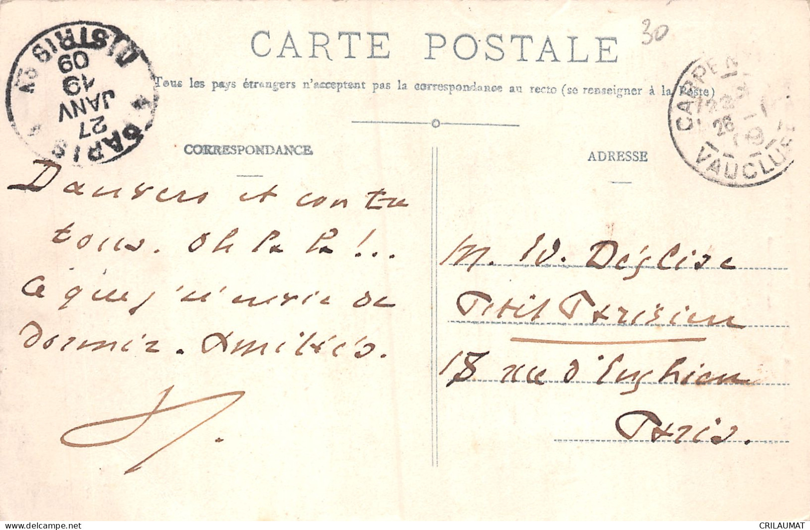 84-CARPENTRAS-N°T5071-E/0137 - Carpentras