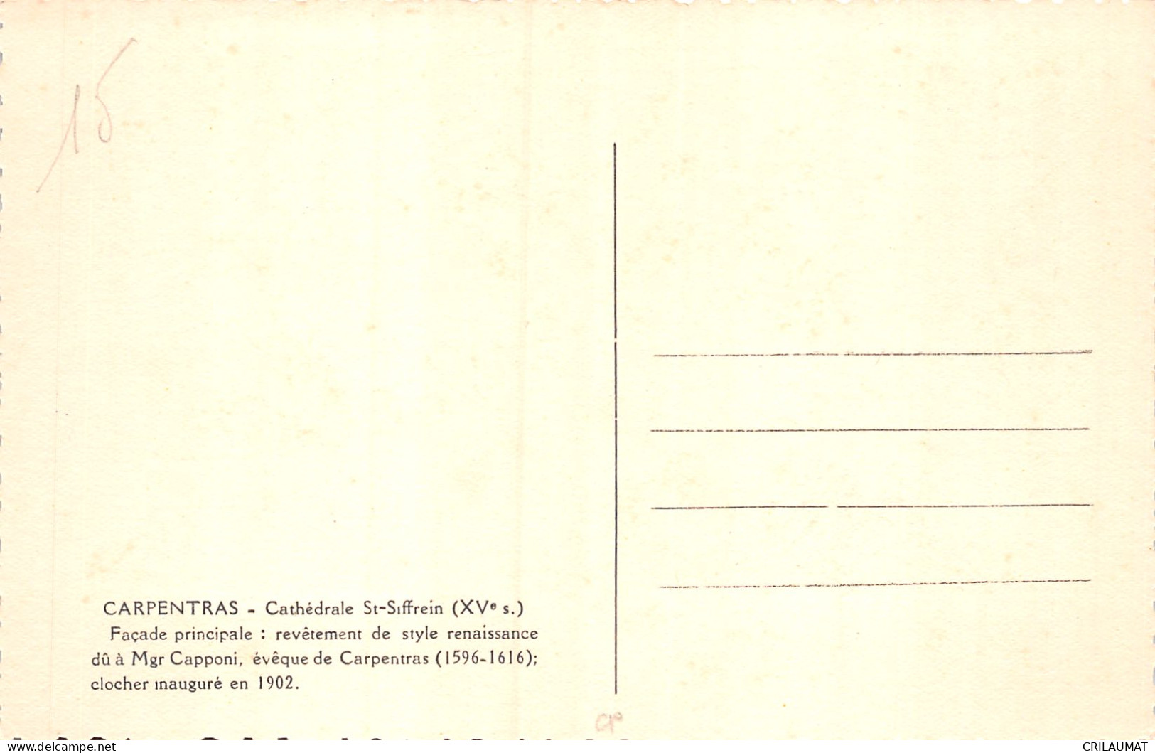 84-CARPENTRAS-N°T5071-E/0079 - Carpentras