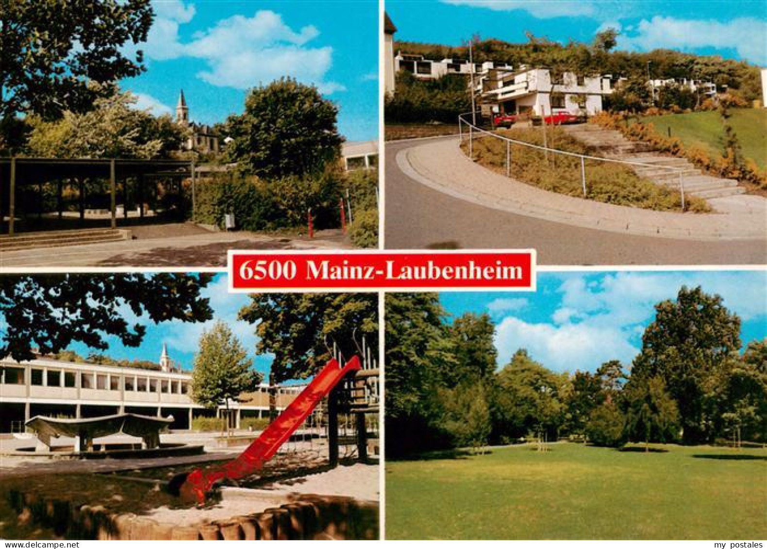 73888976 Laubenheim  Rhein Mainz Teilansichten Schule Park  - Mainz