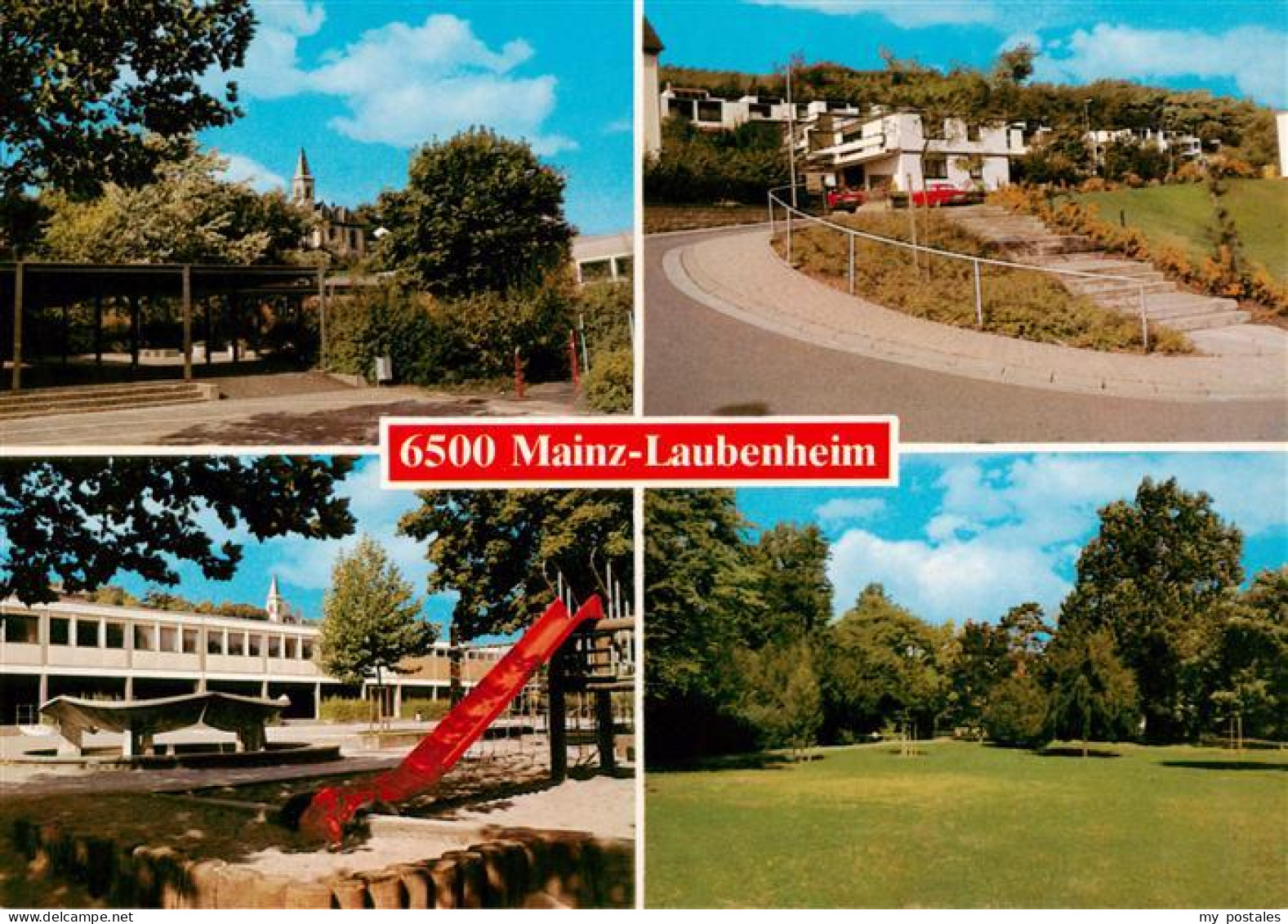 73888972 Laubenheim  Rhein Mainz Teilansichten Park  - Mainz