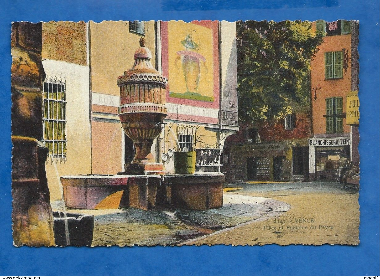 CPA - 06 - Vence - Place Et Fontaine Du Peyra - Colorisée - Non Circulée - Vence