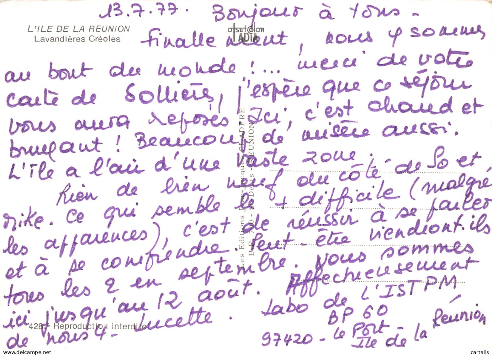 974-ILE DE LA REUNION LAVANDIERES CREOLES-N° 4393-B/0069 - Otros & Sin Clasificación