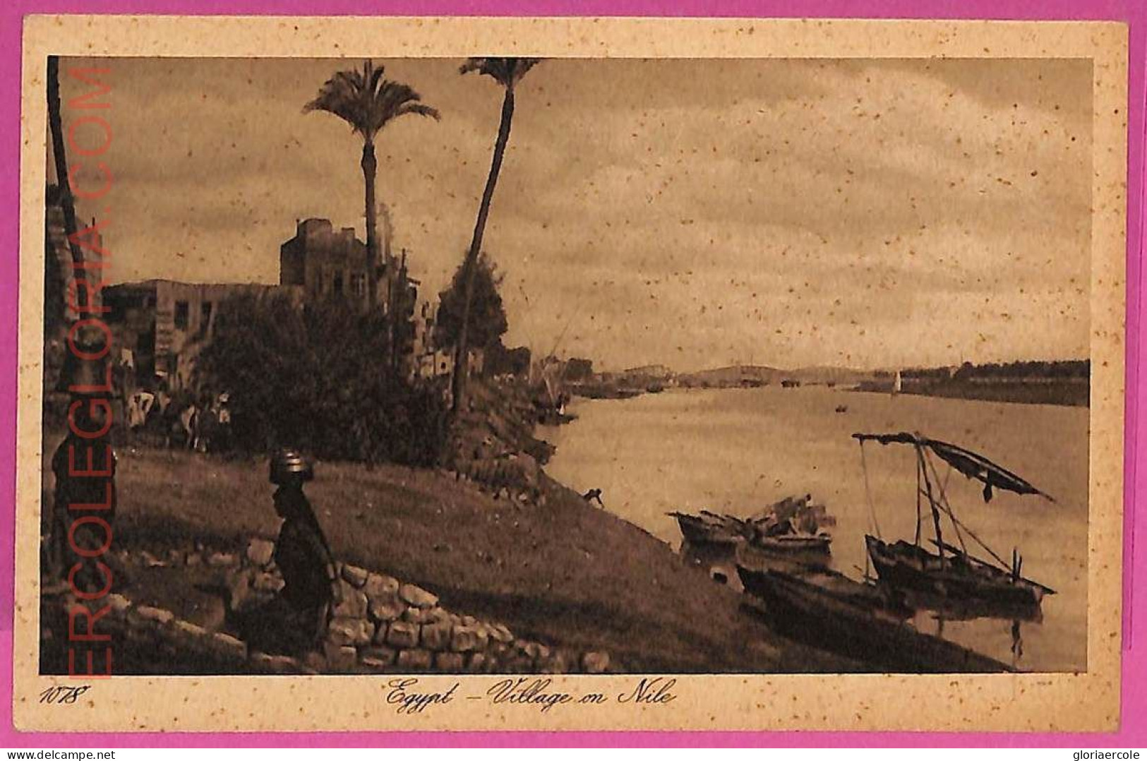 Ag2646 - EGYPT - VINTAGE POSTCARD - Village On Nile - Sonstige & Ohne Zuordnung